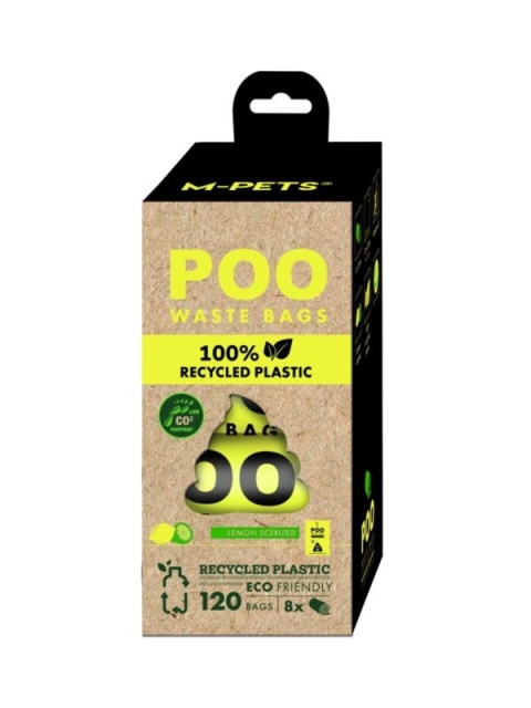 Woreczki POO 100% Recycled Plastic (120 szt) Cytryna