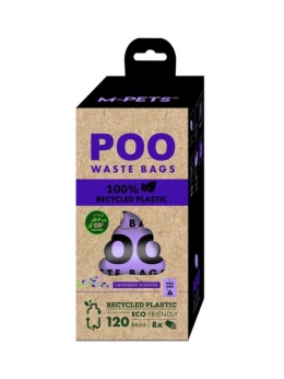 Woreczki POO 100% Recycled Plastic (120 szt) Lawenda