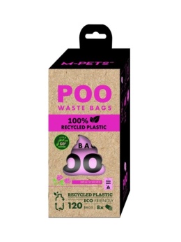 Woreczki POO 100% Recycled Plastic (120 szt) Róża