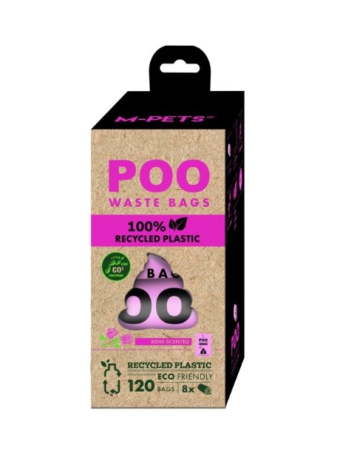 Woreczki POO 100% Recycled Plastic (120 szt) Róża